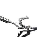 Delkevic Full 4-1 Exhaust System High Mount Stubby 14" Oval Muffler Honda VFR800