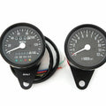 Mph Mini Speedometer w/ Indicator Lights 2240:60 & Tachometer 1:4 - Black - LED