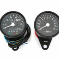 Kmh Mini Speedometer w/ Indicator Lights 1400:60 & Tachometer 1:4 - Black