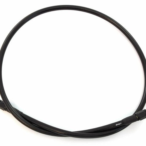 AN3 Black Stainless Steel Braided Brake Line - Zinc Plated Ends - 37"