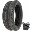 Dunlop D404 Tire Set - Honda CB750A 76 - CB750K 77-78 - Tires Tubes/Rim Strips