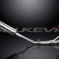 Delkevic 4-1 Full Exhaust 14" Stainless Oval Muffler - Honda CBR600 - 1991-1998