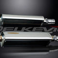 Delkevic 17" Stainless Tri-Oval Mufflers - Triumph Legend TT - 99-01 Exhaust