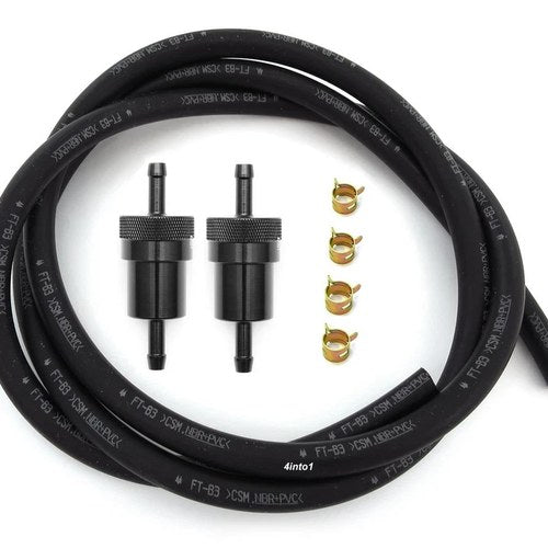 5.5mm Genuine Honda Fuel Line Kit w/ 2 Black Aluminum Fuel Filter & Clips