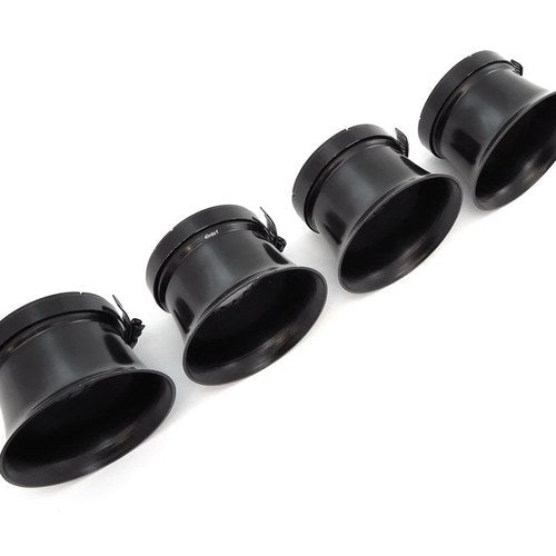 4 Black Motorcycle Shorty Velocity Stacks - 54mm - Honda CB900 CB1000 CB1100