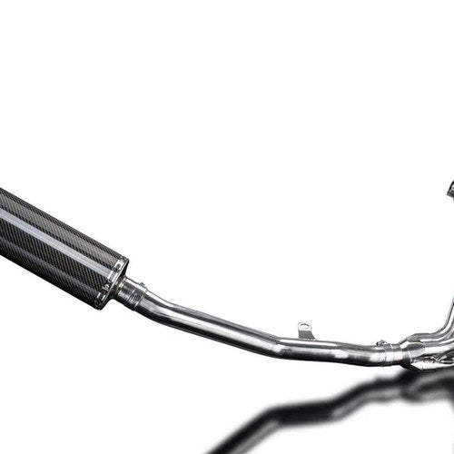 Delkevic 4-1 Stainless Exhaust 14" Carbon Muffler Kawasaki ZRX1100/1200 - 99-05