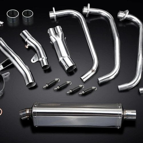 Delkevic Full 4-1 Stainless Exhaust 17" Tri-Oval Muffler Honda CB1100A - 13-14