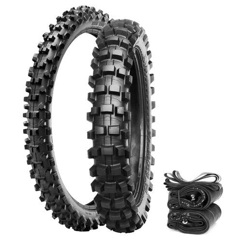 Irc M5B Evo Mud/Sand/Soft Terrain Tires Tubes Rim Strips Set Honda CRF250R 04-18