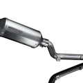 Delkevic 10" Titanium X-Oval Slip-On Exhaust Muffler - Suzuki DR-Z400S 2000-2023