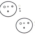 Set of 2 - Genuine Honda Carburetor Gasket Sets - 16010-344-305 - CB350K CL350K