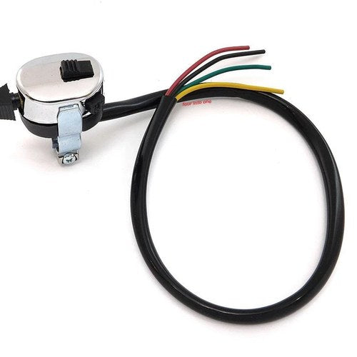 3 Way Universal Motorcycle Handlebar Switch w/ Horn Button - 46-68900