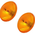 2 Pack 6.5" Halogen Headlight H4 Bulb 12V 60/55W Amber Round Glass 6 1/2 Inch