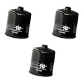 3 Pack K&N KN-303 Black Performance Spin On Oil Filter Honda Kawasaki Suzuki