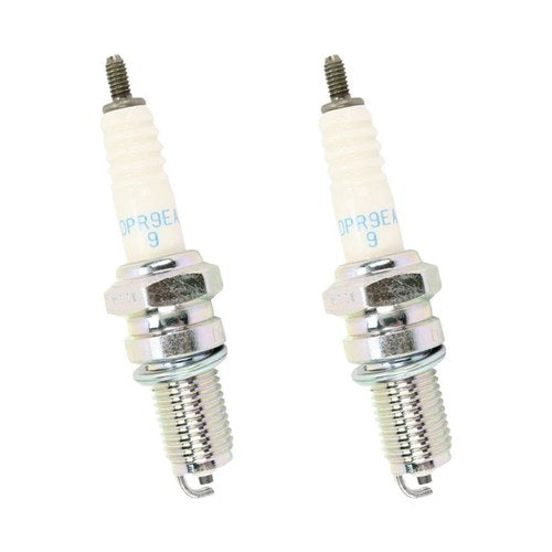 2 Pack Ngk DPR9EA-9 5329 Resistor Spark Plug Motorcycle Powersports ATV Scooter