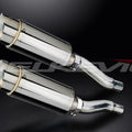 Delkevic 8" Stainless Mufflers - Kawasaki Ninja 500 EX500 1987-2009 Exhaust