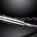 Delkevic 14" Stainless Round Muffler - Kawasaki Concours 14 GTR1400 Exhaust