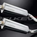 Delkevic 14” Stainless Oval Mufflers - Kawasaki EX500 Ninja 1987-2009 Exhaust