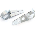 Chrome Universal Motorcycle Headlight Brackets - Fits 38mm - 50mm Fork Tubes