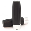 Barrel Grips Silver Ring - 7/8" - Cafe Racer Custom Brat Motorcycle Grips Pair