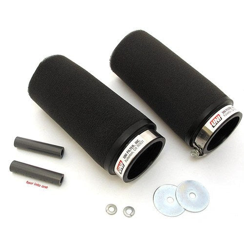 Uni NU-4001 Universal Reusable High Flow Foam Air Filter Pod Set 38mm - 52mm ID
