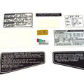 Warning and Service Label Decal Set - 1981-1982 Honda CB900F - Black Super Sport