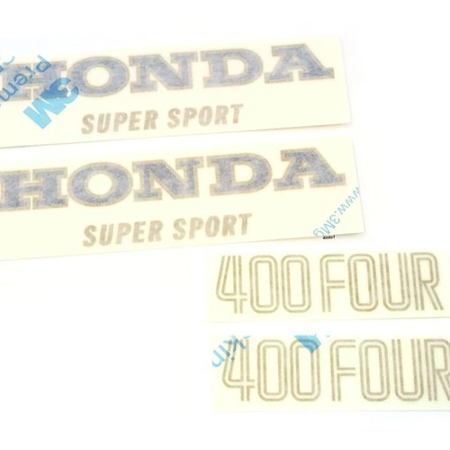 Tank and Side Cover Decals Decal Set - Honda CB400F 1975-1976 - Light Ruby Red