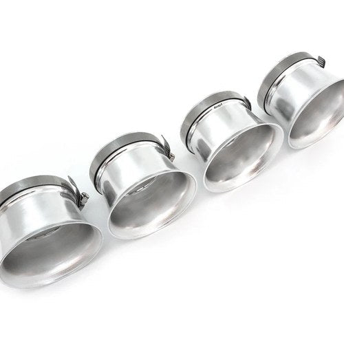 4 Silver Motorcycle Shorty Velocity Stacks - 54mm - Honda CB900 CB1000 CB1100