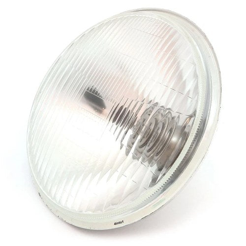 6.5" Halogen Motorcycle Headlight - Clear - Vintage Cafe Racer Bobber Chopper
