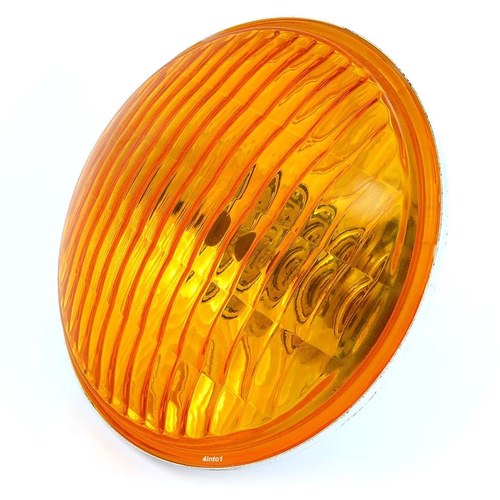 5.75" Halogen Motorcycle Headlight - Amber - Vintage Cafe Racer Bobber Chopper