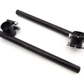 Black 7/8" Clip-On Handlebars 7 Degree - 33mm Fork - Honda Kawasaki Suzuki Cafe