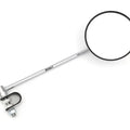 4" Chrome Clamp-On Mirror - 10" Long Stem - Honda Kawasaki Yamaha Suzuki Harley