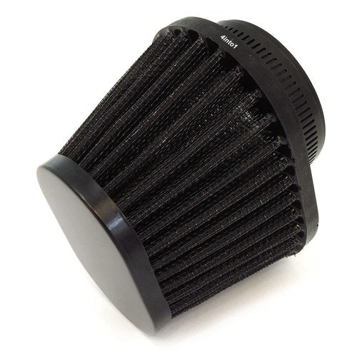 Motorcycle Performance Tapered Oval Pod Air Filter Intake Cleaner Black 50mm ID