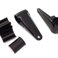 Emgo Satin Black Aluminum Motorcycle Headlight Brackets - 35mm - 41mm Forks
