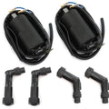 Ignition Coils + Spark Plug Caps Set Honda CB350F CB400F CB500 CB550 Fours Coil
