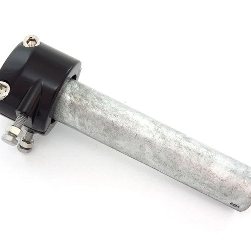 British Style Dual Pull Throttle Assembly - Black - Triumph Norton Amal Honda