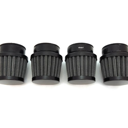 4 Pack Black High Flow 35mm Intake Air Filter Pod Set Motorcycle Scooter Moped
