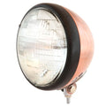 7" Bottom Mount Motorcycle Headlight - Bronze - Matte Black - Clear - H4 Halogen