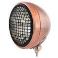 7" Bottom Mount Motorcycle Headlight Spotlight w/ Grill Bronze Black H4 Halogen