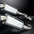 Delkevic 9" Stainless Oval Mufflers Slip On - Honda CBR1000F 1987-1999