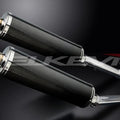 Delkevic 18" Carbon Oval Mufflers - Honda CBR1100XX Blackbird 1996-2009