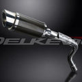 Delkevic 8" Mini Carbon Round Muffler Slip On - Honda 599 CB600F 2004, 2006