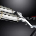 Delkevic Mini 8" Stainless Round Muffler Exhaust - Honda VFR800 V-Tec 2002-2009