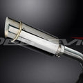Delkevic 8" Stainless Round Muffler - Honda VFR800 Interceptor 1998-2001 Exhaust