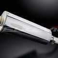 Delkevic 14” Stainless Oval Muffler Slip On - Honda VFR800 Interceptor 1998-2001