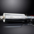 Delkevic 14" Stainless Steel Oval Muffler Slip On - Honda NT650 Hawk 1988-1993