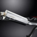 Delkevic 14" Stainless Steel Oval Muffler Slip On - Honda CBR500R 2013-2020