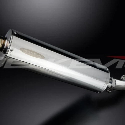 Delkevic 18" Stainless Steel Oval Muffler Slip On - Honda VFR750 1994-1997