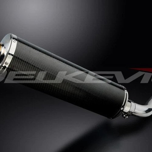 Delkevic 18" Carbon Oval Muffler Slip On - Honda VFR800 Interceptor 1998-2001