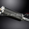 Delkevic 14" High Mount Carbon Oval Muffler - Honda VFR800 Interceptor 1998-2001