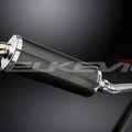Delkevic 14" Carbon Fiber Oval Muffler Slip On - Honda CBR250R 2011-2014